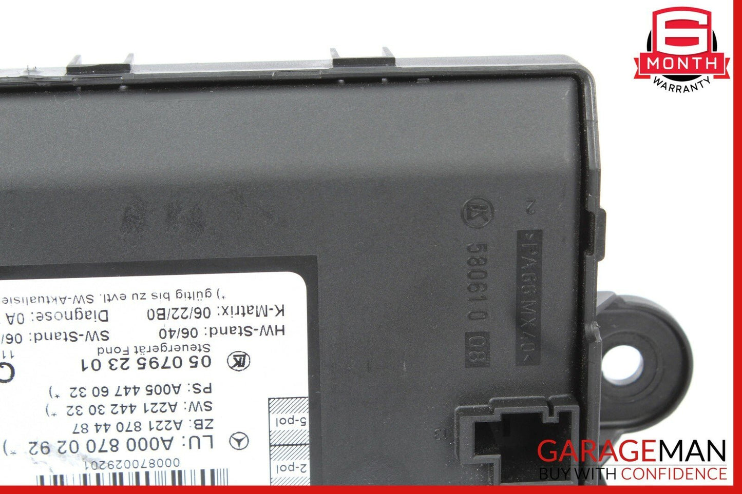 07-13 Mercedes W221 S600 S63 AMG Rear Right / Left Side Door Control Module Unit