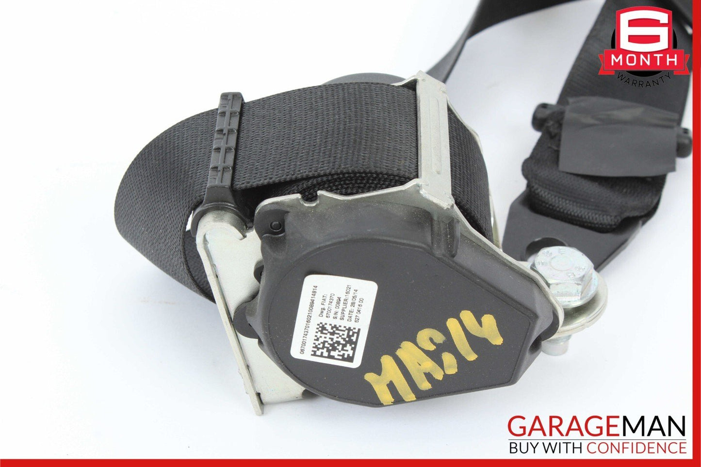 14-17 Maserati Ghibli Rear Left / Right Side Seatbelt Seat Belt Retractor Black