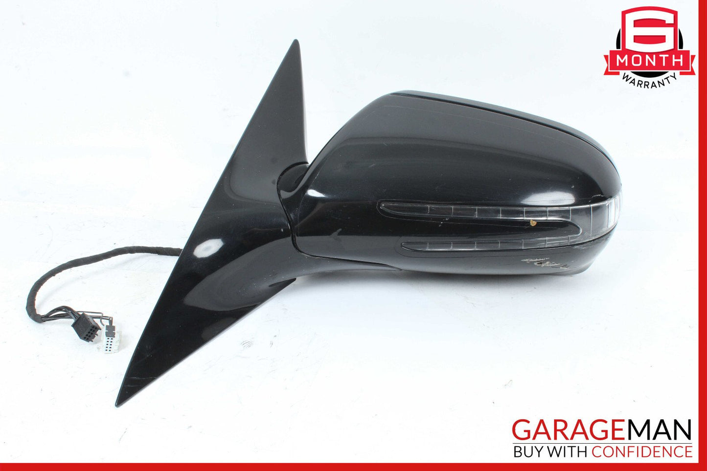 09-11 Mercedes R171 SLK300 Front Left Side Mirror Door Rear View Black OEM