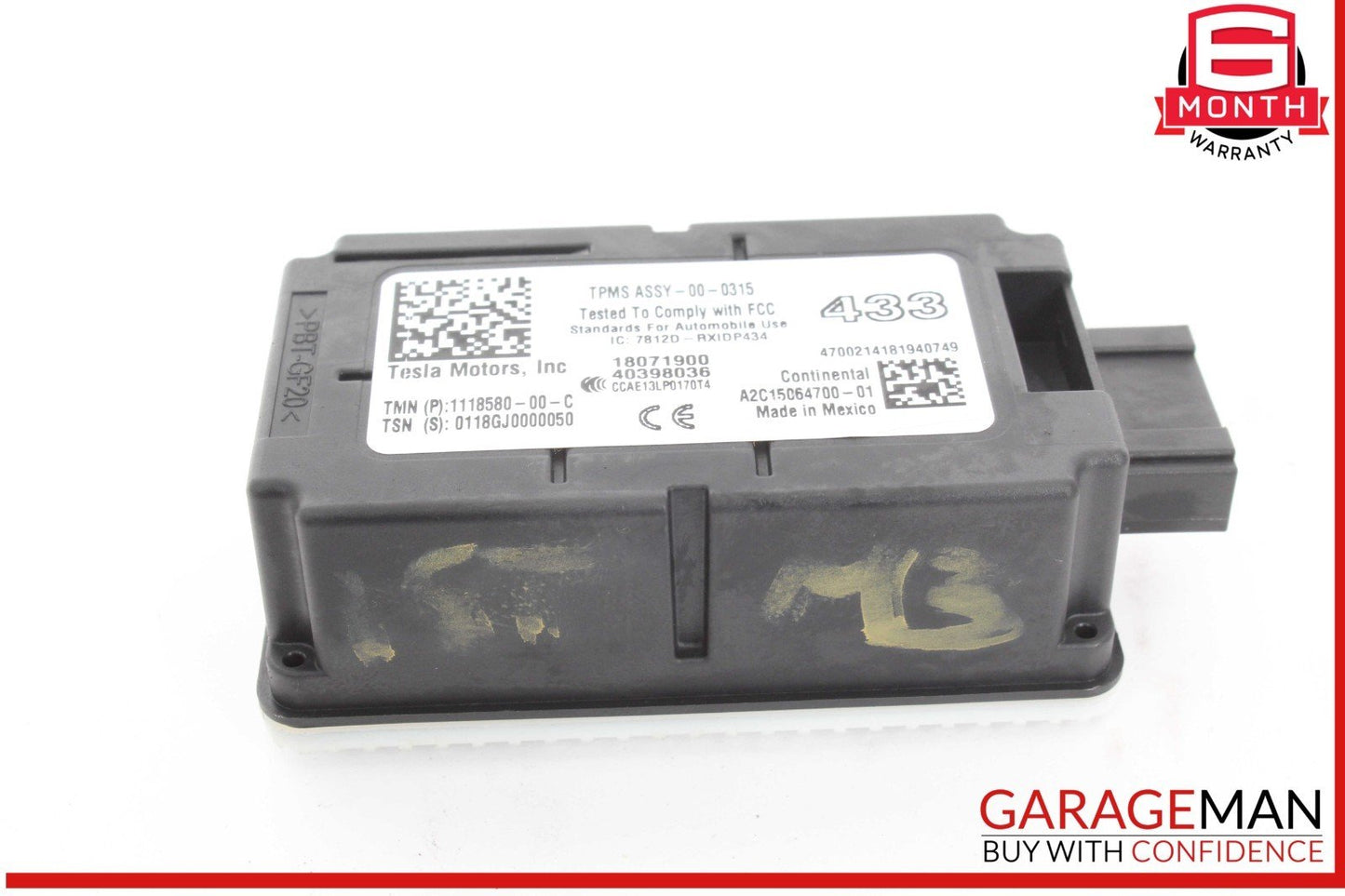17-23 Tesla Model 3 Tire Pressure Monitoring Module Sensor TPMS 111858000C OEM
