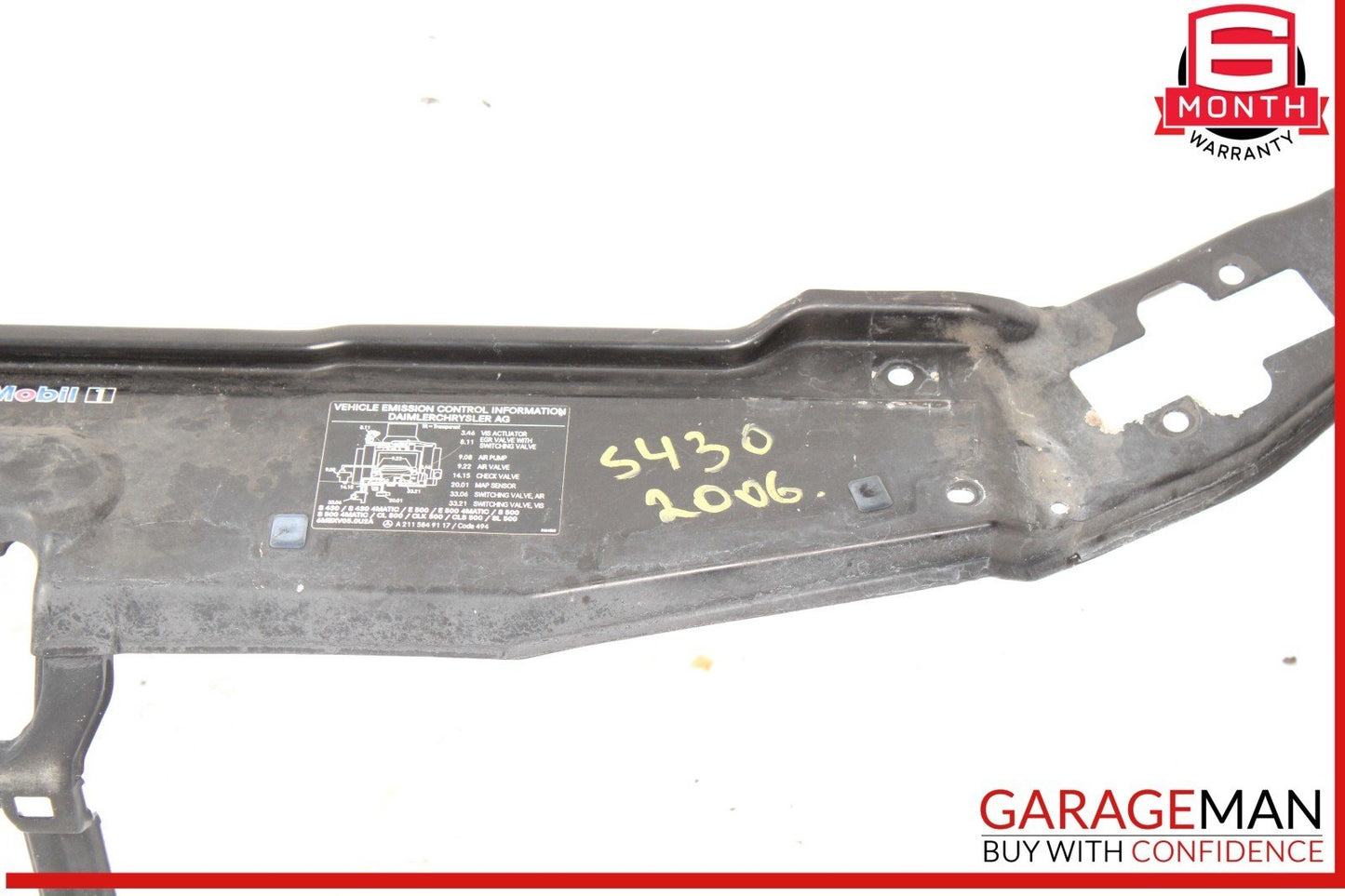 00-06 Mercedes W220 S430 S55 AMG Front Upper Radiator Core Support Bracket OEM
