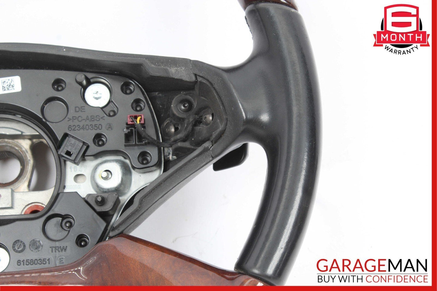 10-13 Mercedes W221 S550 S63 AMG Steering Wheel w/ Paddle Shifters Assembly Wood