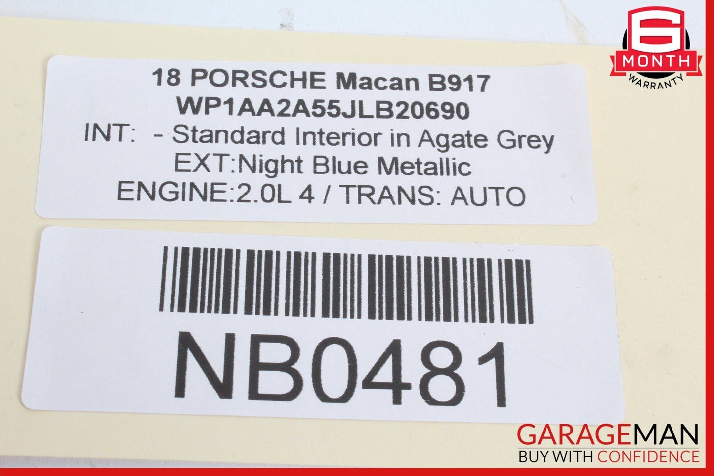 15-18 Porsche Macan Parking Brake Module Control Unit 95B907801C OEM