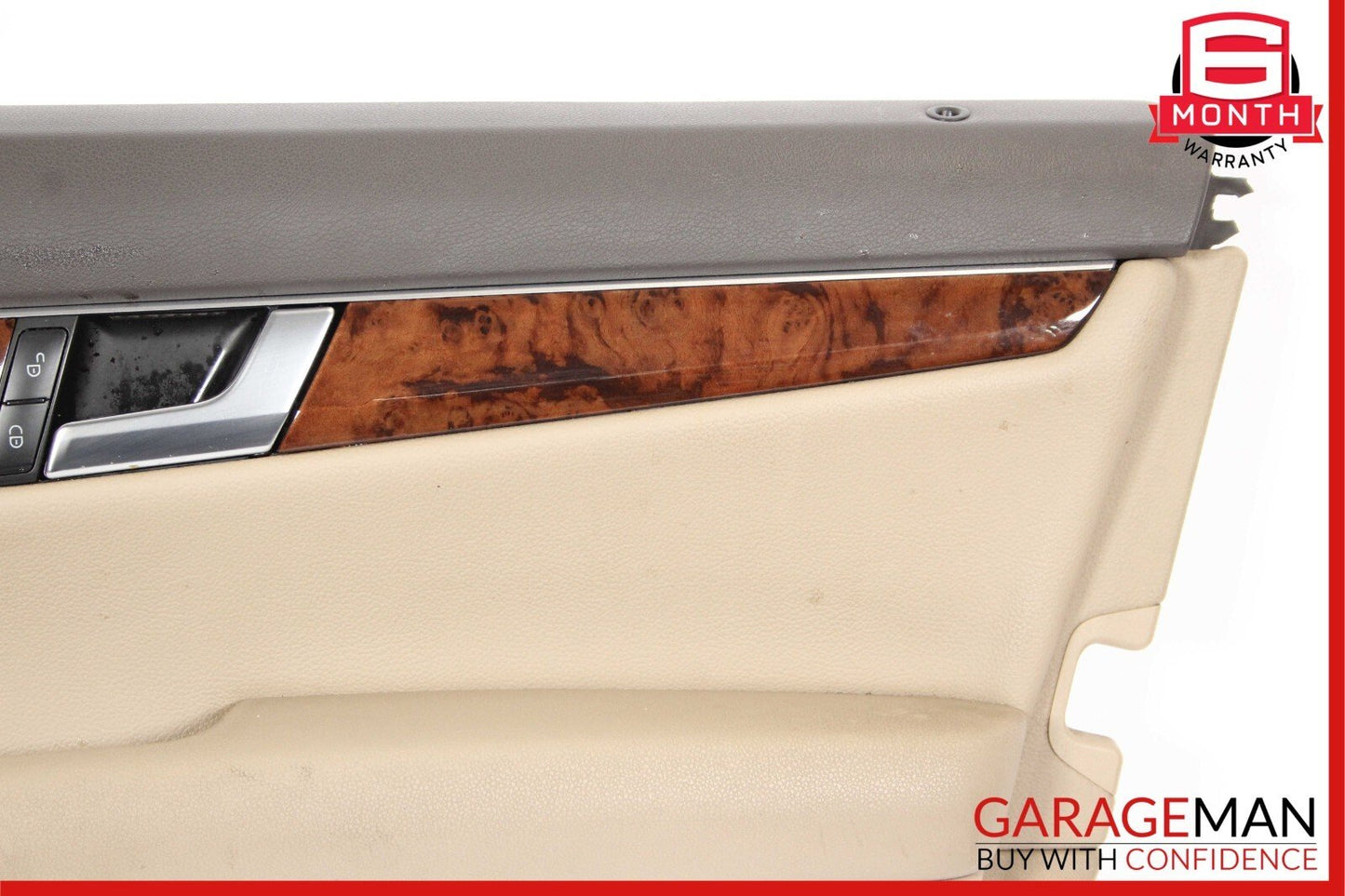 08-14 Mercedes W204 C250 Front Right Passenger Interior Door Panel Cover Beige