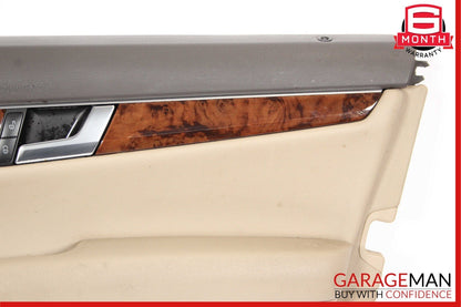 08-14 Mercedes W204 C250 Front Right Passenger Interior Door Panel Cover Beige