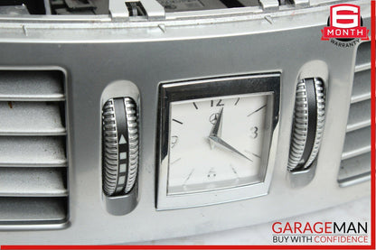 07-13 Mercedes W221 S400 S550 Dashboard Center Dash A/C Air Vent Trim Clock OEM