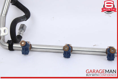 03-06 Porsche Cayenne S 955 4.5L V8 Fuel Injector Line Rail w/ Injectors OEM