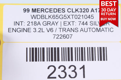 98-00 MERCEDES W208 CLK320 SLK230 ABS ASR CONTROL MODULE UNIT 0195453132 A17 OEM