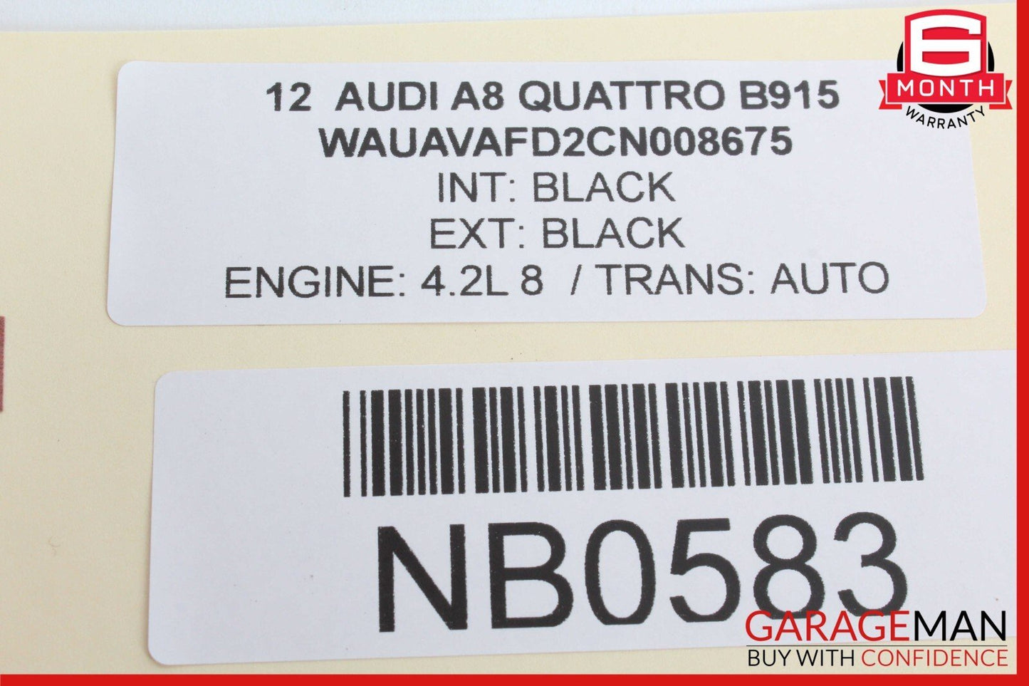 11-14 Audi A8 Rear Left Door Control Module Unit 4H0959795A OEM