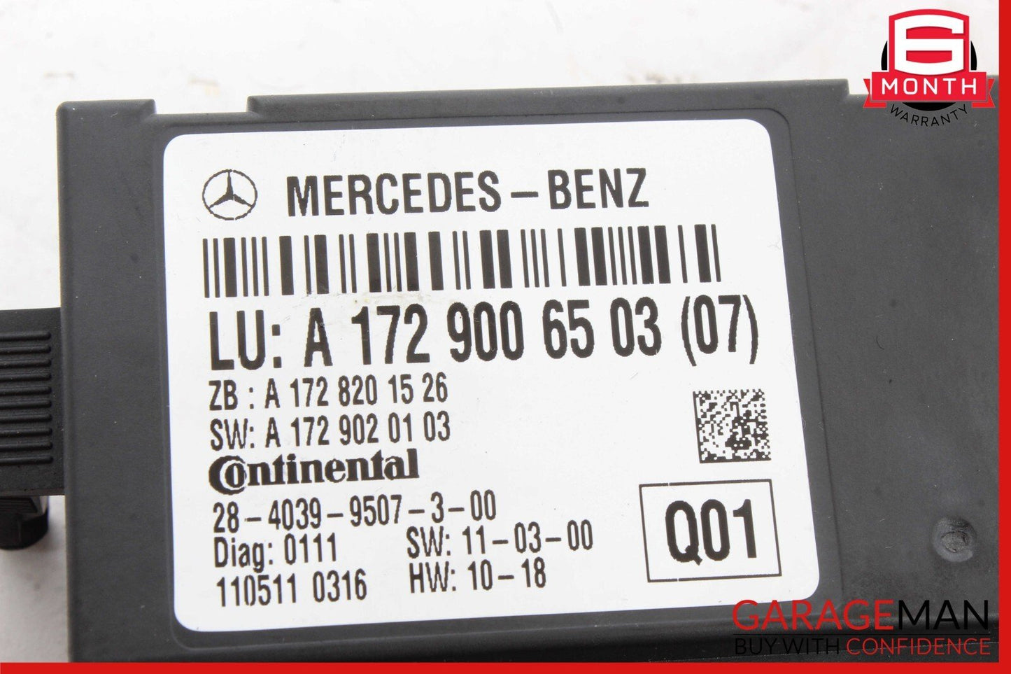 2012 Mercedes R172 SLK350 SLK250 Roof Convertible Top Module Control OEM