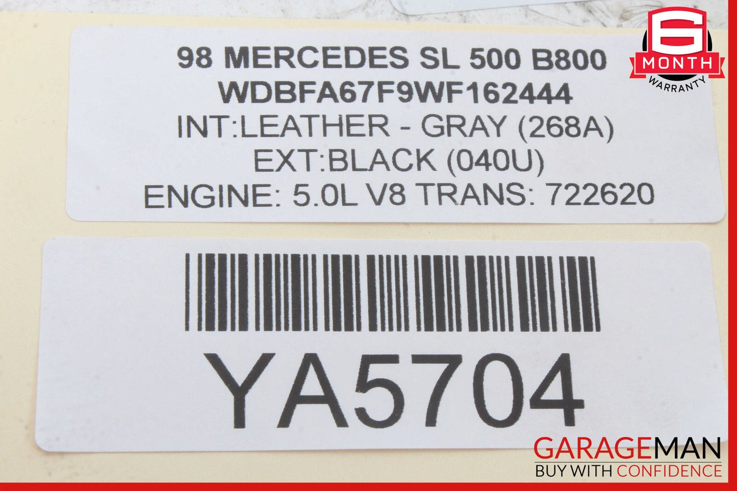 90-02 Mercedes R129 SL500 300SL SL320 Memory Control Module 1298200926 OEM