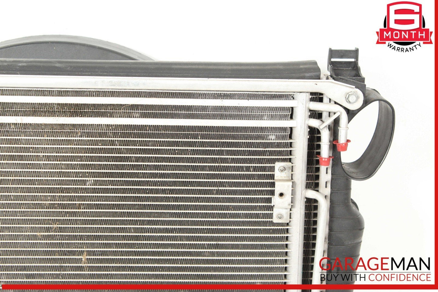 03-06 Mercedes R230 SL500 Engine Motor Cooling Radiator Fan Shroud A/C Condenser