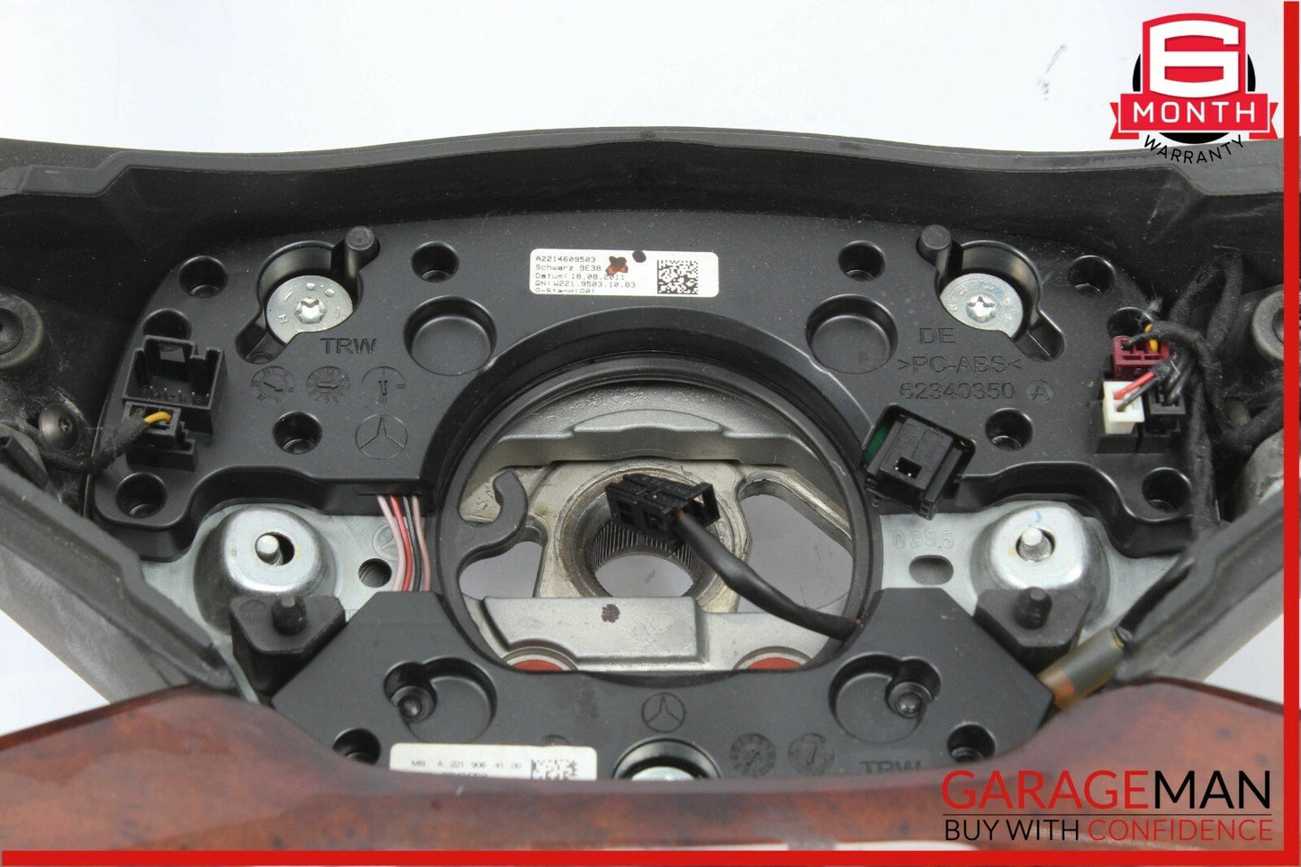 10-14 Mercedes W221 S550 CL550 Steering Wheel Wood Trim Black w/ Paddle Shifters