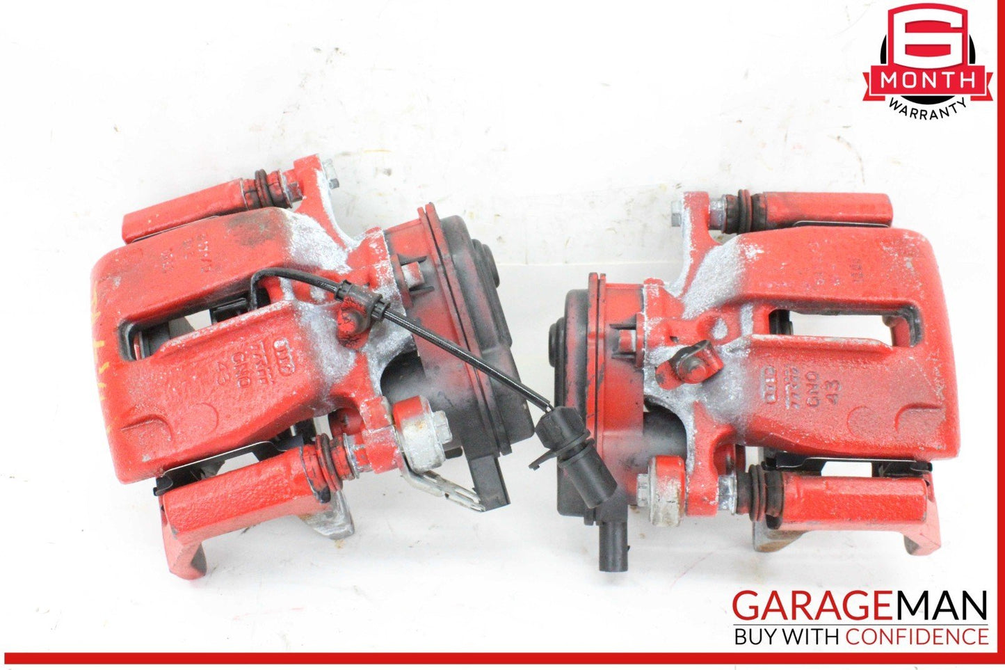 12-17 Audi A7 A6 Rear Left & Right Side Brake Calipers Set of 2 Pc OEM
