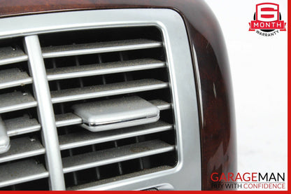 07-13 Mercedes W221 S550 Rear Center Console AC A/C Air Vent Trim Panel Wood