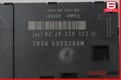 03-12 Mercedes R230 SL500 SL550 SL55 AMG Door Control Module Left Side OEM