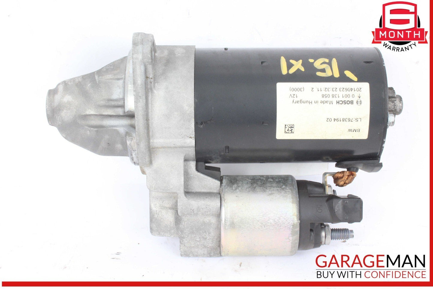 12-15 BMW X1 Engine Starter Motor Bosch 7638194 OEM