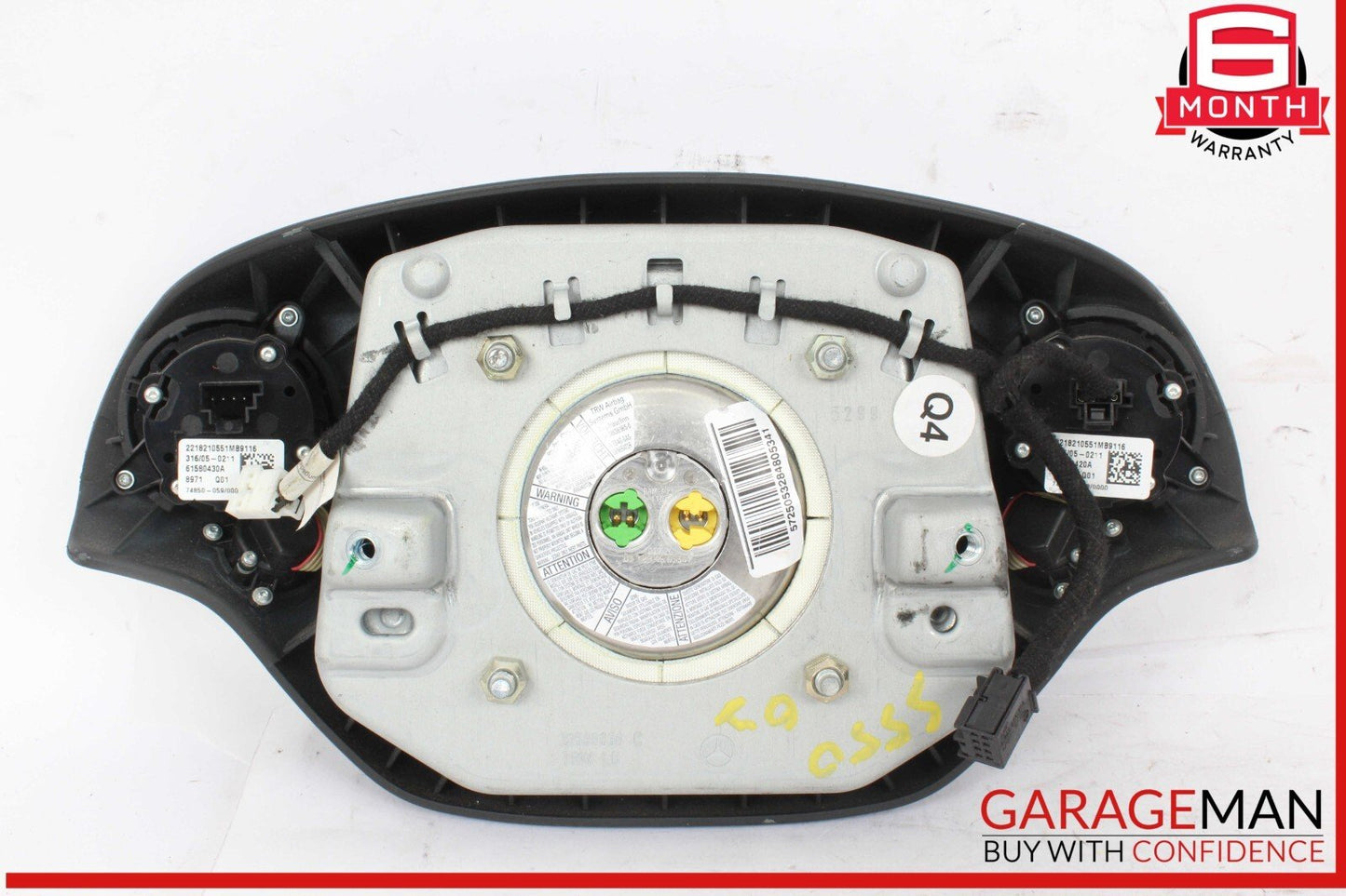 07-10 Mercedes W221 S550 CL550 Steering Wheel Airbag Air Bag Assembly Black OEM