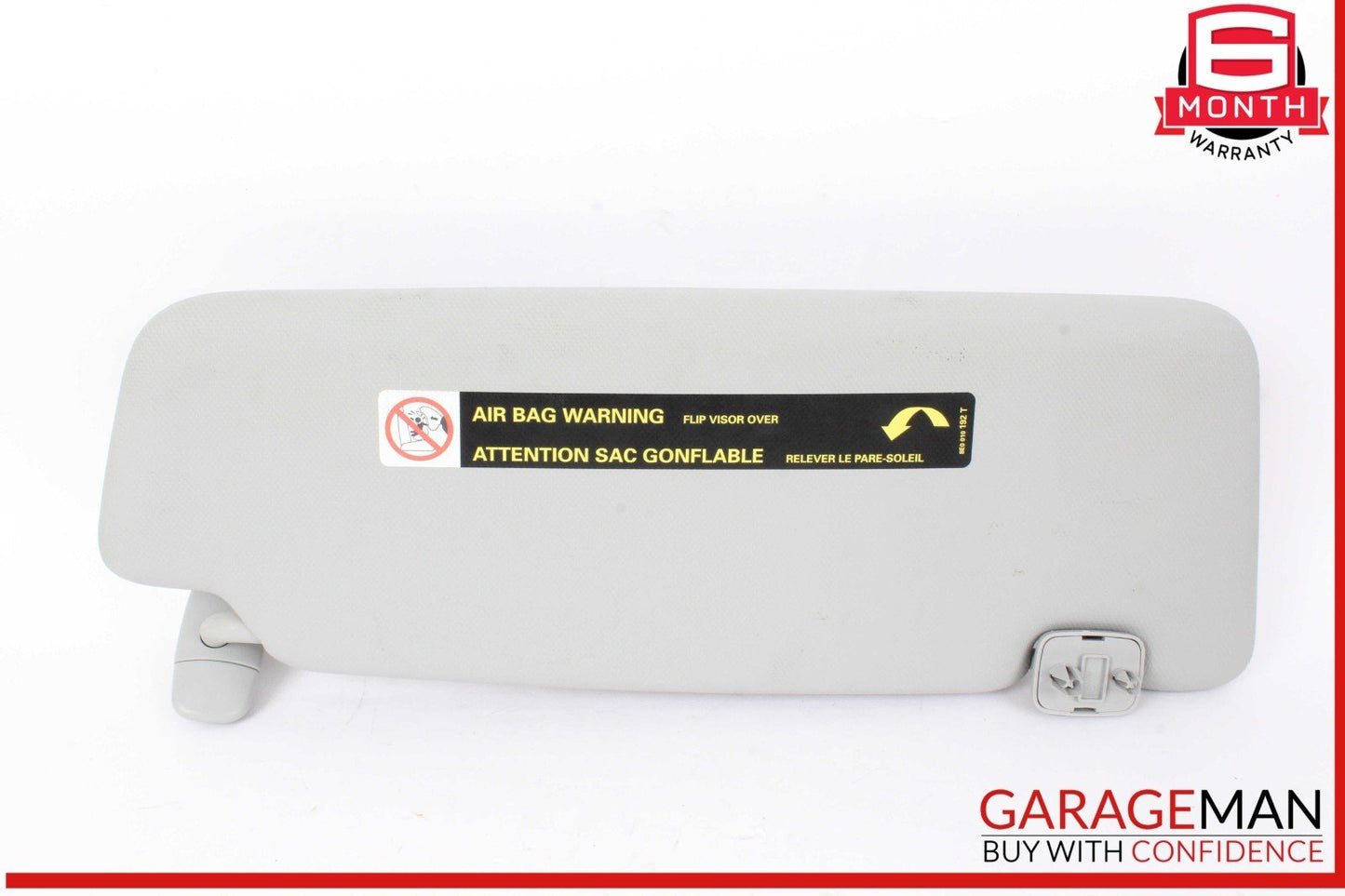 09-16 Audi A4 Front Left Driver Side Sun Visor Sunvisor Gray 8U0857551F OEM