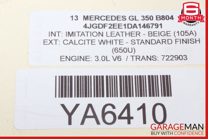 13-19 Mercedes X166 GL350 3rd Row Left Seat Folding Power Switch Button OEM