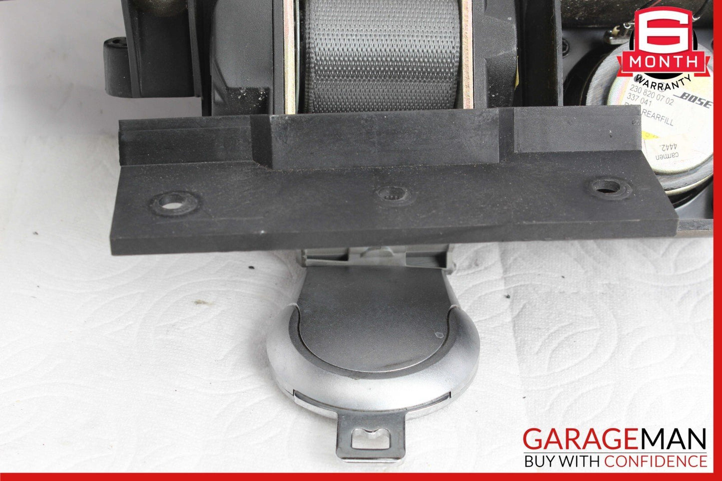 03-08 Mercedes R230 SL500 SL550 Rear Right Seatbelt Luggage Retractor Assy Gray