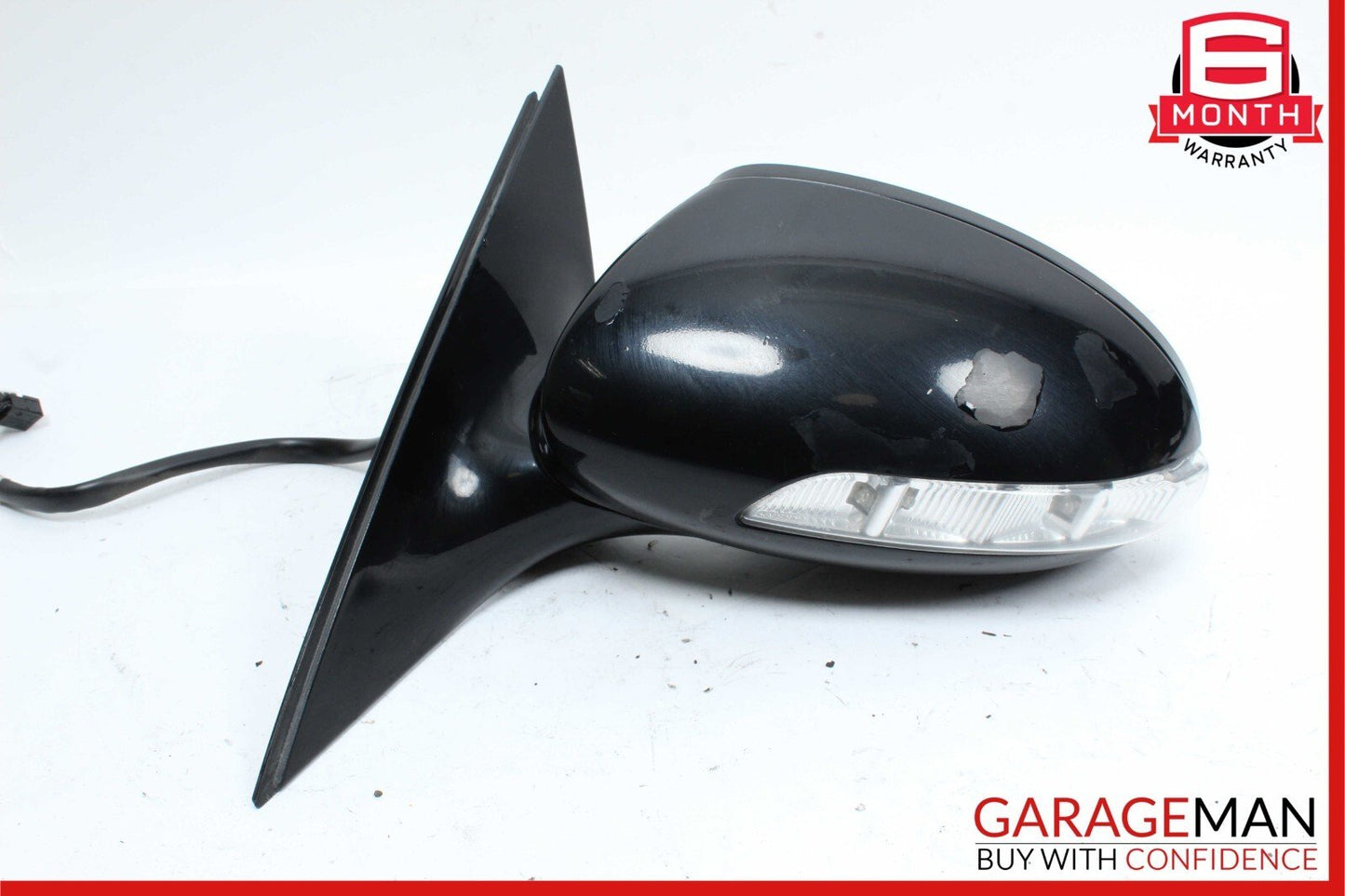 07-09 Mercedes W221 S550 S600 Front Left Side Mirror Door Rear View Black OEM