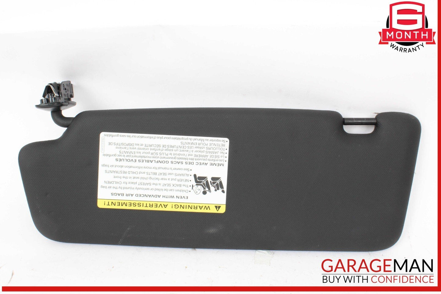 15-18 Audi Q3 Front Right Passenger Side Sun Visor Sunvisor Black 8K0857552 OEM