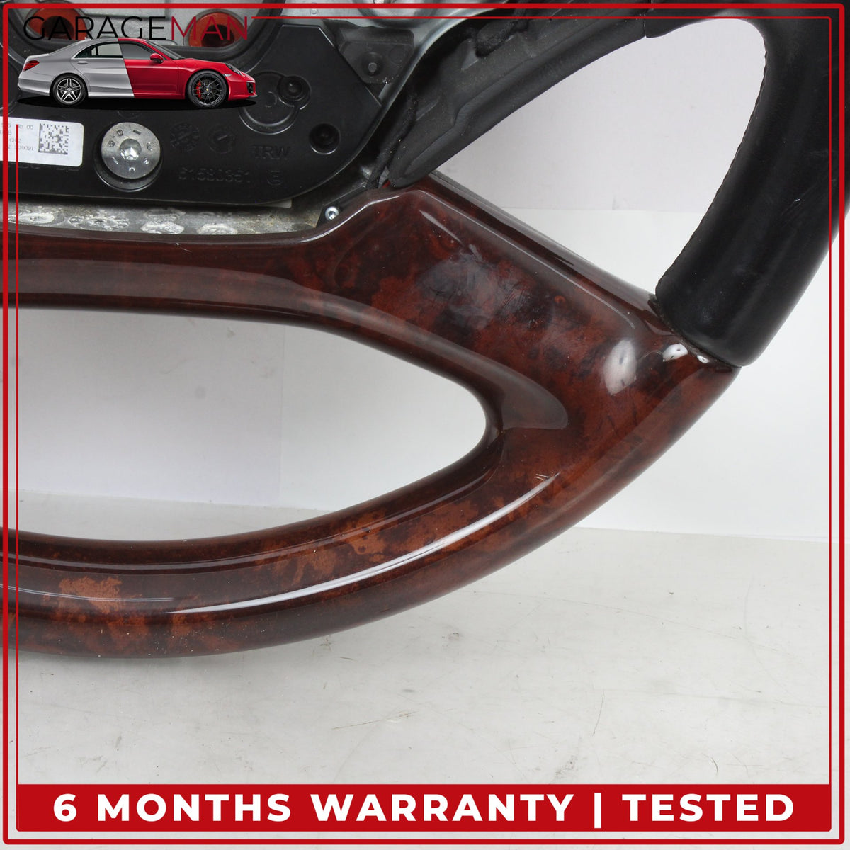 2010-2014 Mercedes W216 CL550 Steering Wheel w/ Paddle Shifters Wood OEM