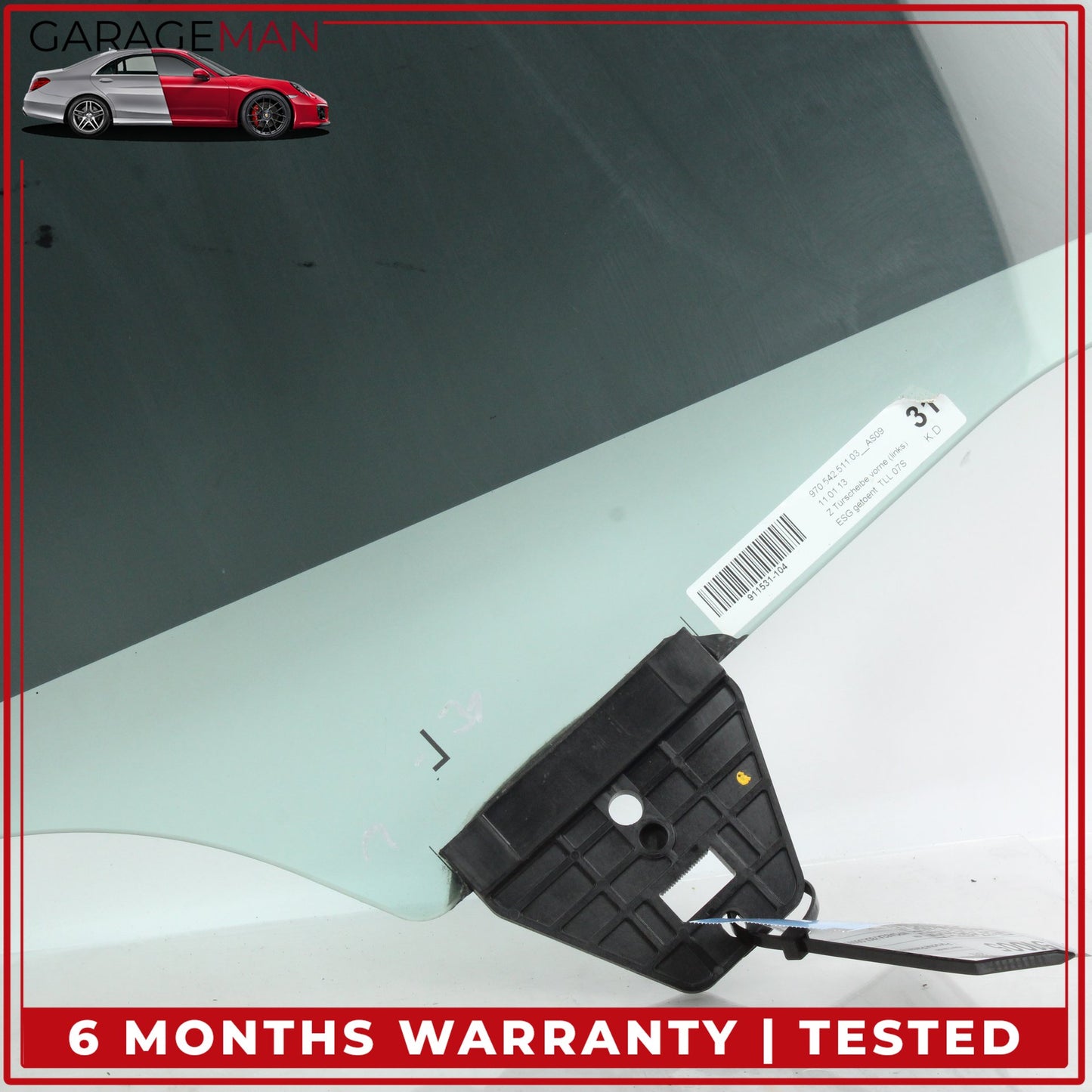 2010-2016 Porsche Panamera 970 Front Left Driver Side Door Window Glass OEM