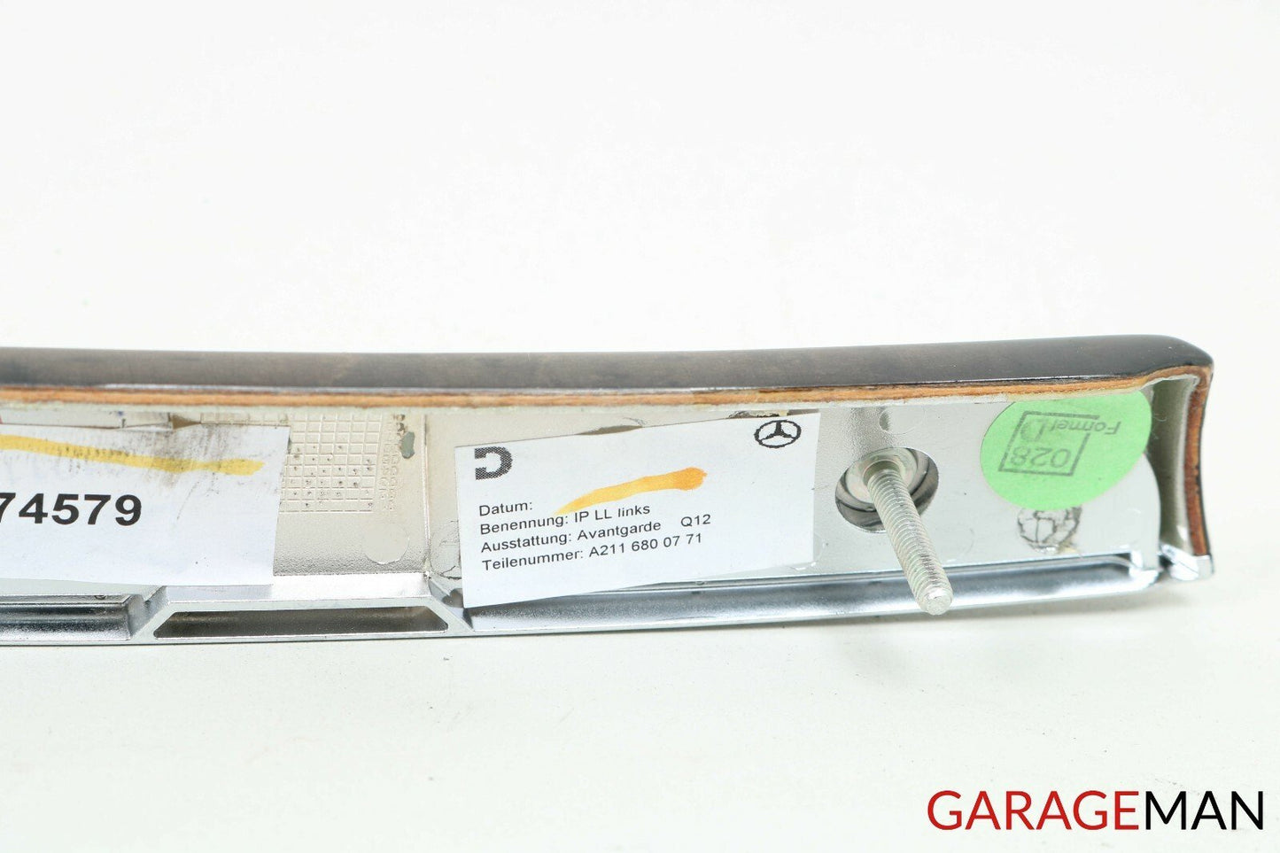 03-09 Mercedes W211 E350 E550 Dashboard Dash Left Molding Trim Wood 2116800771