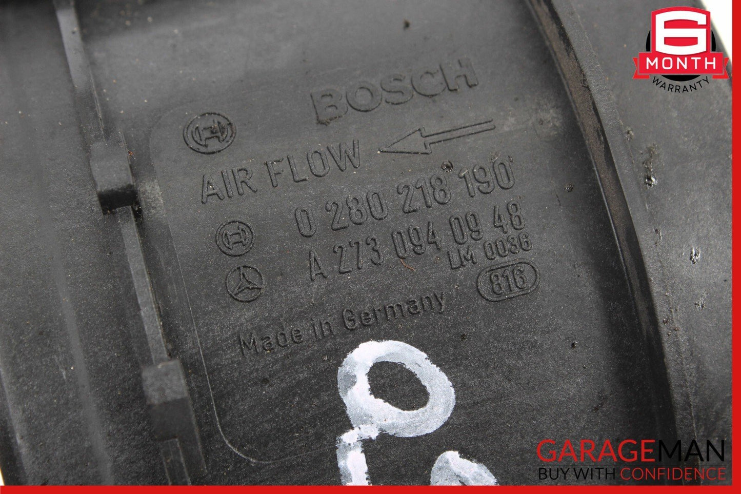 06-15 Mercedes W211 E350 E550 Bosch MAF Mass Air Flow Sensor Meter Tube