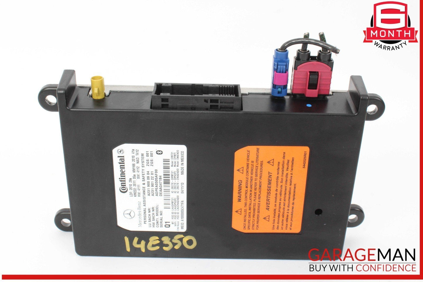 10-20 Mercedes W212 E350 C400 GLA250 SL400 Communication Control Module OEM