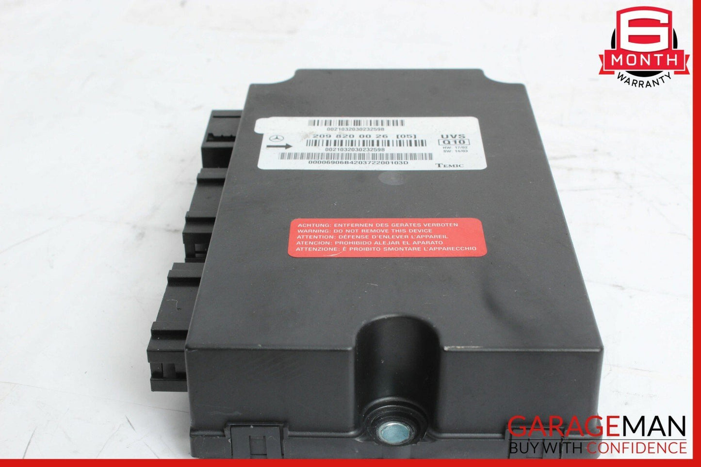 03-09 Mercedes W209 CLK55 AMG Convertible Top Roof Control Module OEM