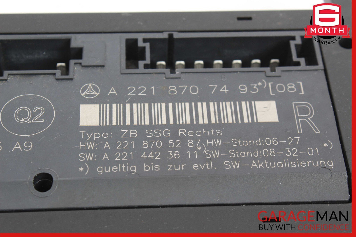 07-13 Mercedes W221 S550 Front Right Under Seat Control Module 2218707493 OEM