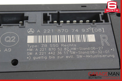 07-13 Mercedes W221 S550 Front Right Under Seat Control Module 2218707493 OEM