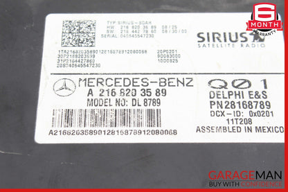 07-14 Mercedes W216 CL550 SLK350 Sirius Satellite Radio Module Receiver OEM