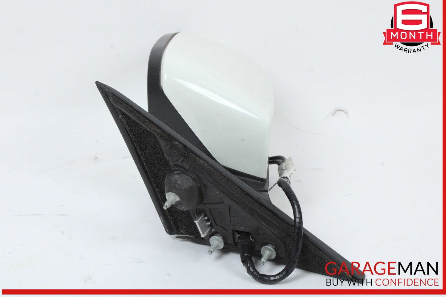 14-17 Maserati Quattroporte Ghibli Front Left Side Mirror Door Rear View White
