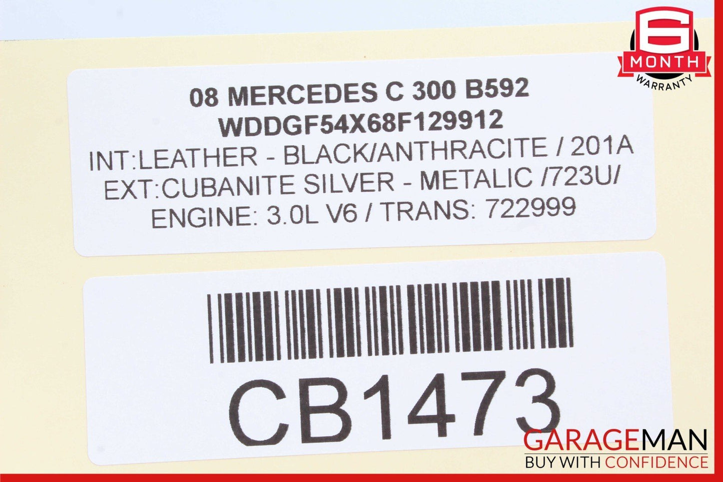 03-11 Mercedes R171 SLK300 SL500 C230 Front Left Side Foglight Fog Light Lamp