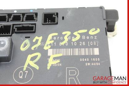03-09 Mercedes W211 E350 E550 Front Right Passenger Side Door Control Module OEM