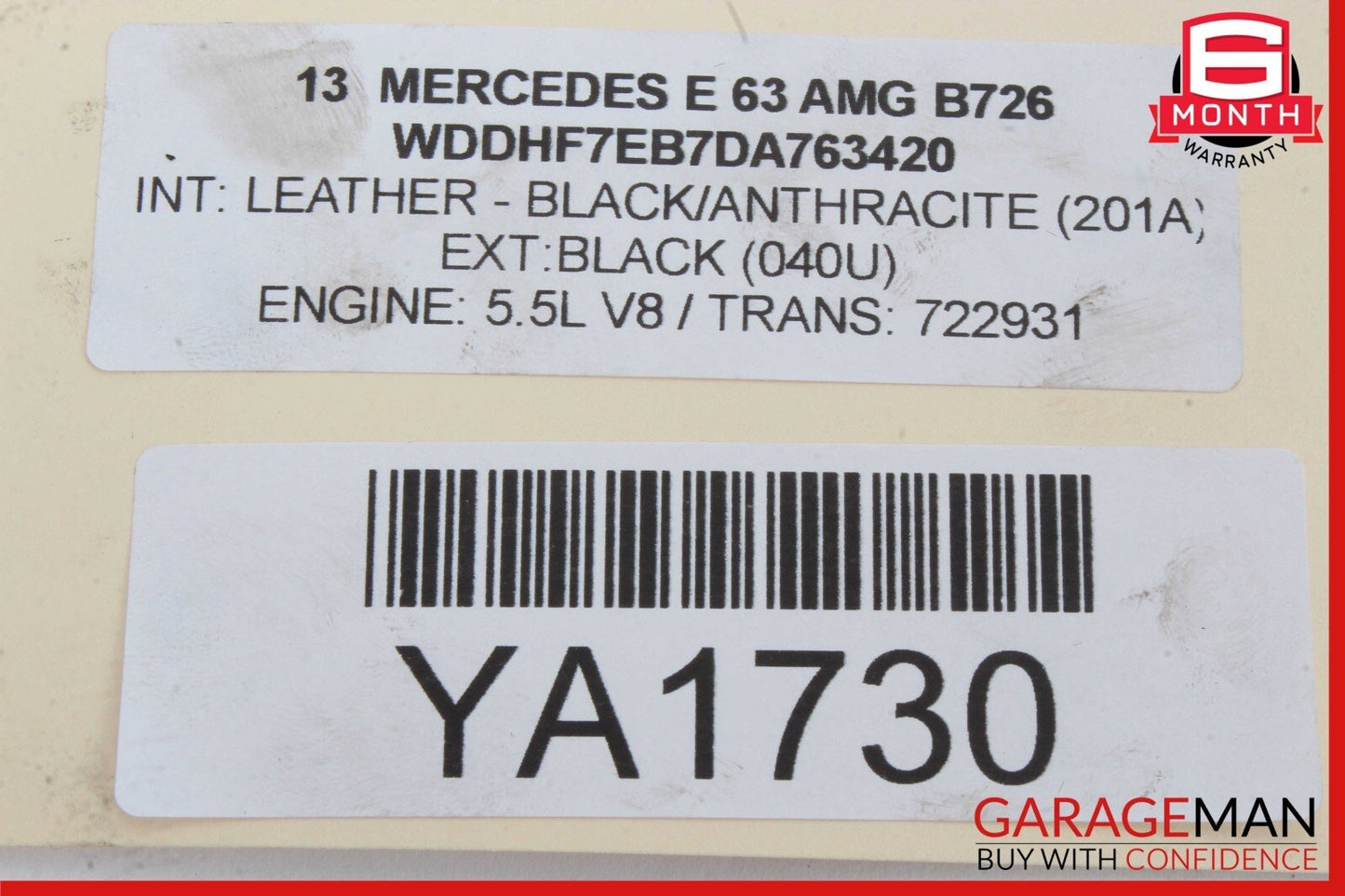 10-18 Mercedes W218 CLS63 E63 AMG Rear Left Side Air Suspension Bag Shock OEM
