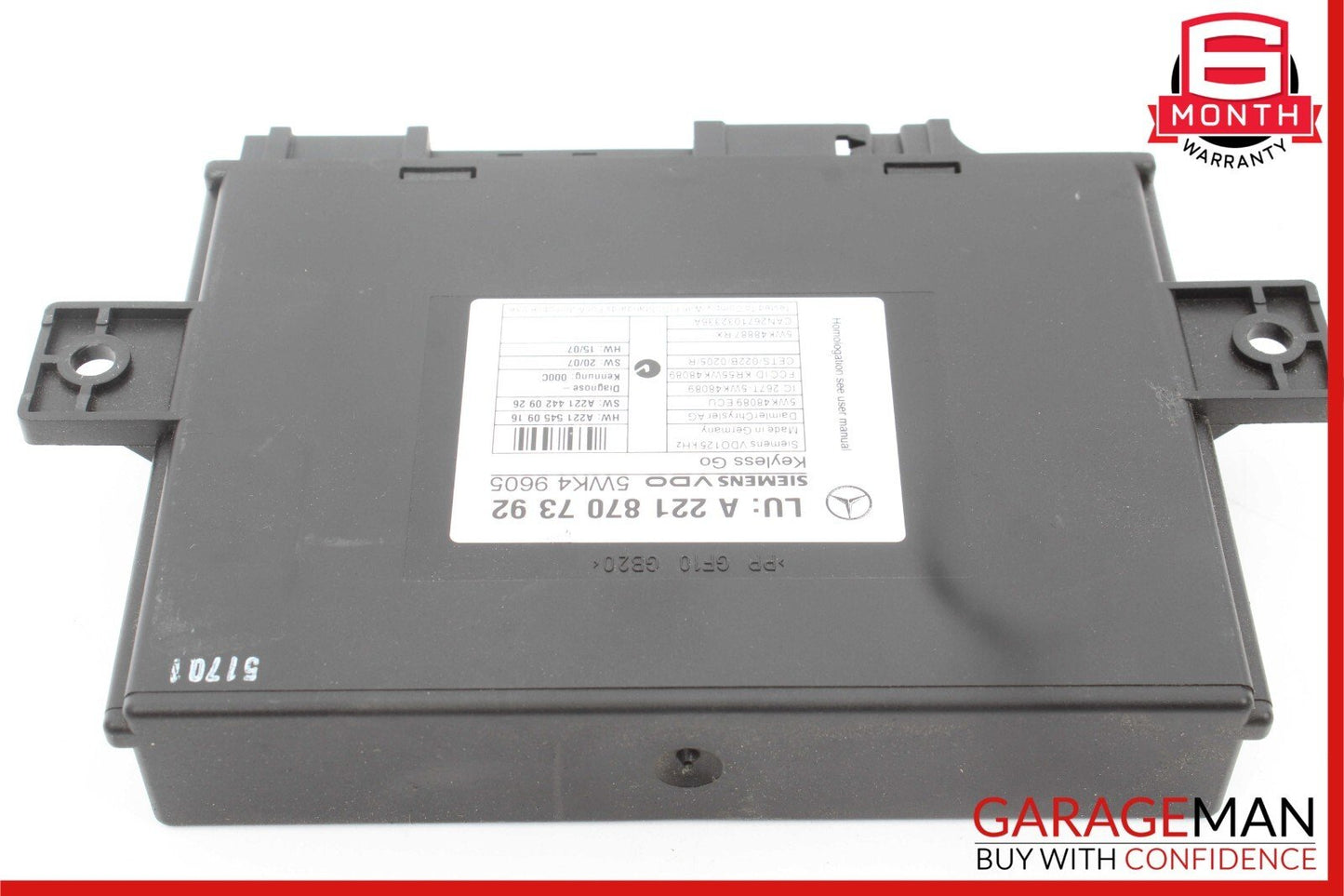 07-10 Mercedes W221 S400 S550 CL550 Keyless Go Control Module Unit OEM