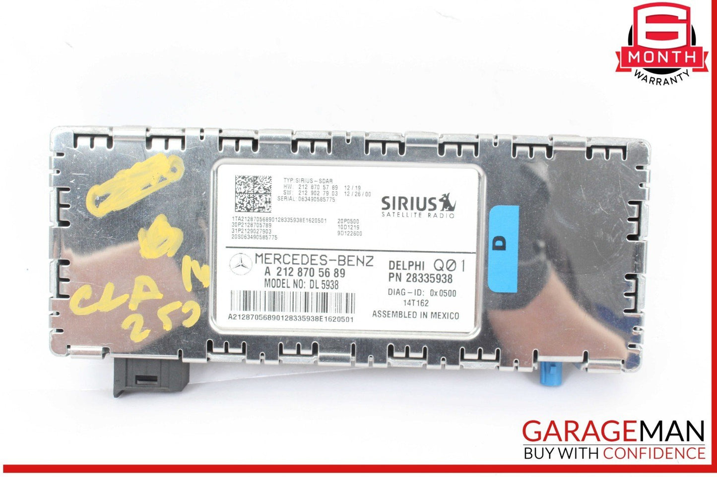 14-19 Mercedes W117 CLA250 Sirius Satellite Radio Receiver 2128705689 OEM