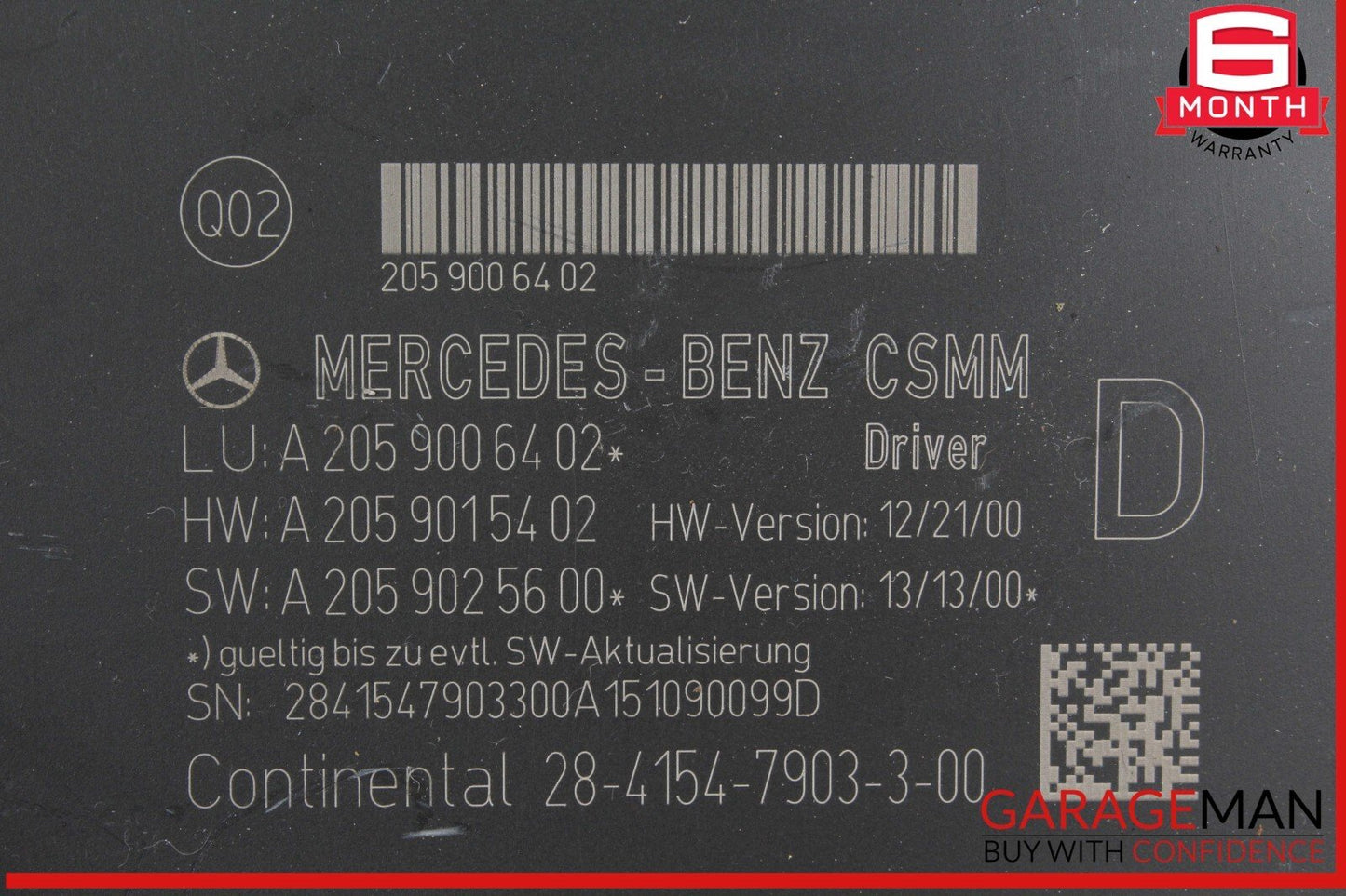 15-20 Mercedes W205 C300 C350e Front Left Driver Side Seat Control Module OEM