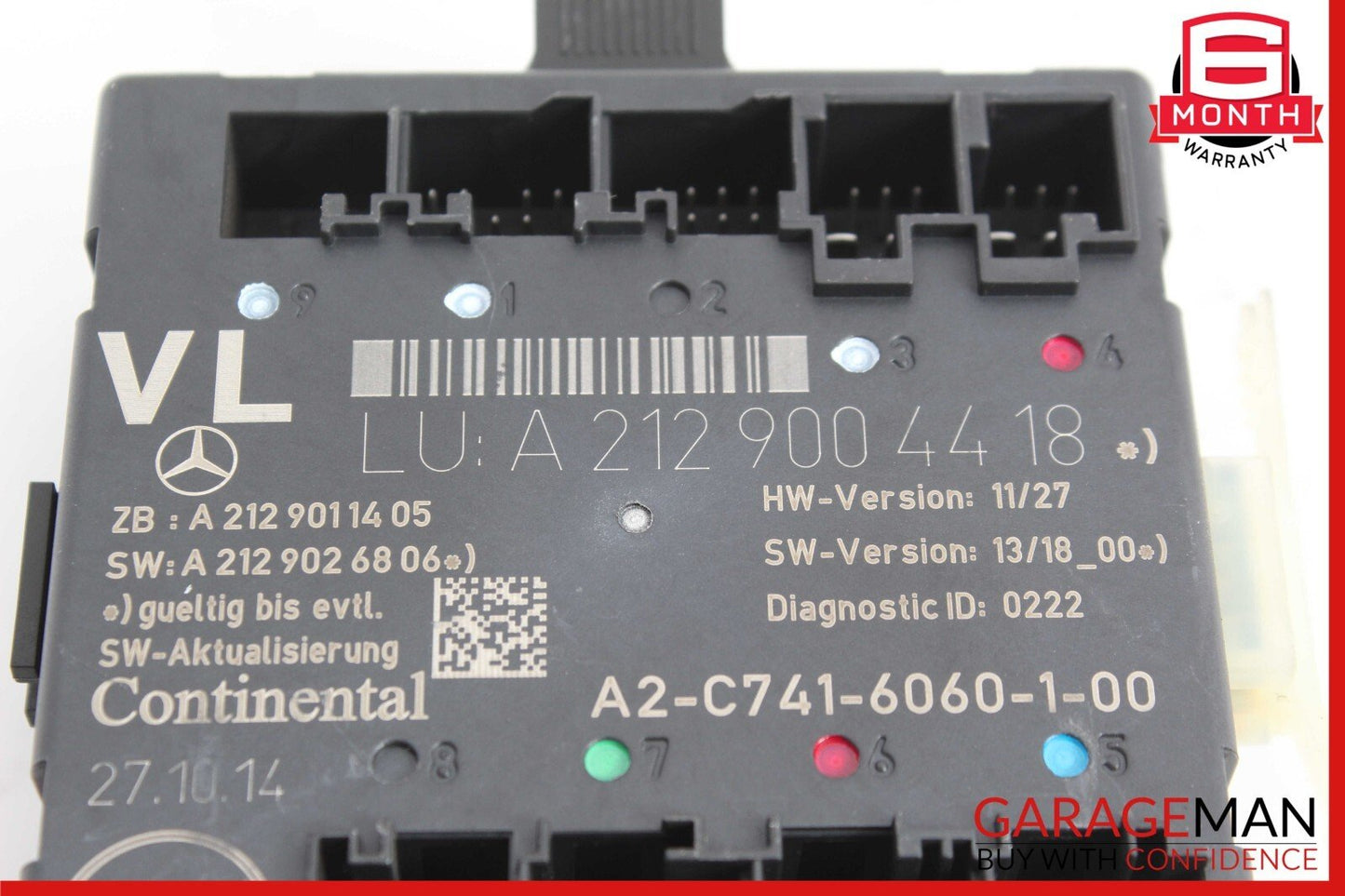 08-18 Mercedes R172 SLK250 E550 Front Left Side Door Control Module Unit OEM