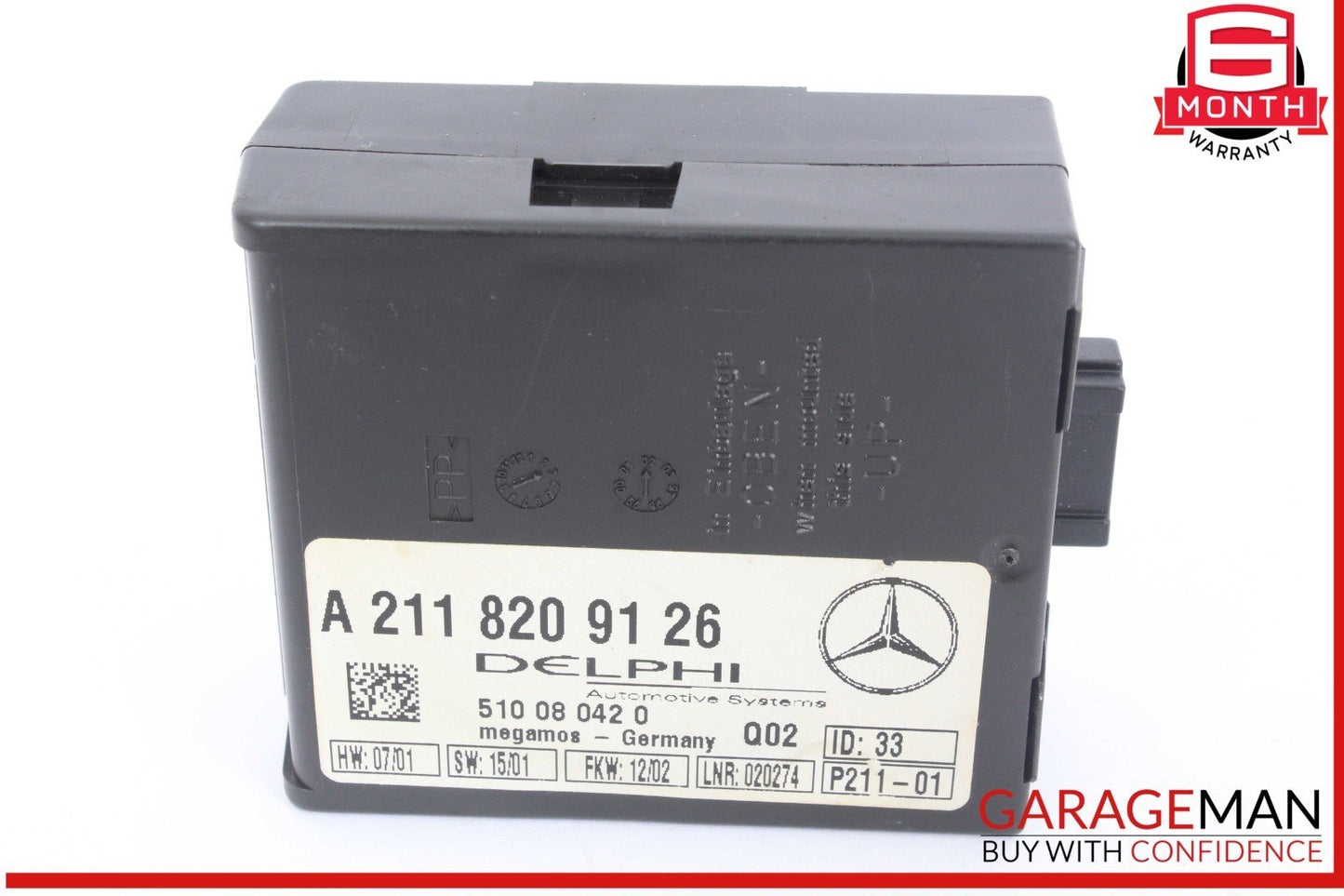 00-12 Mercedes W220 S55 AMG C230 S430 E320 Anti Theft Alarm Module 2118209126