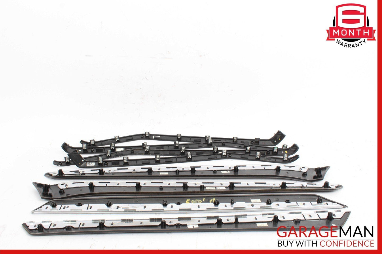 14-16 Mercedes W212 E350 Interior Door Panel Trim Strip Moldings Set of 8 Pc OEM