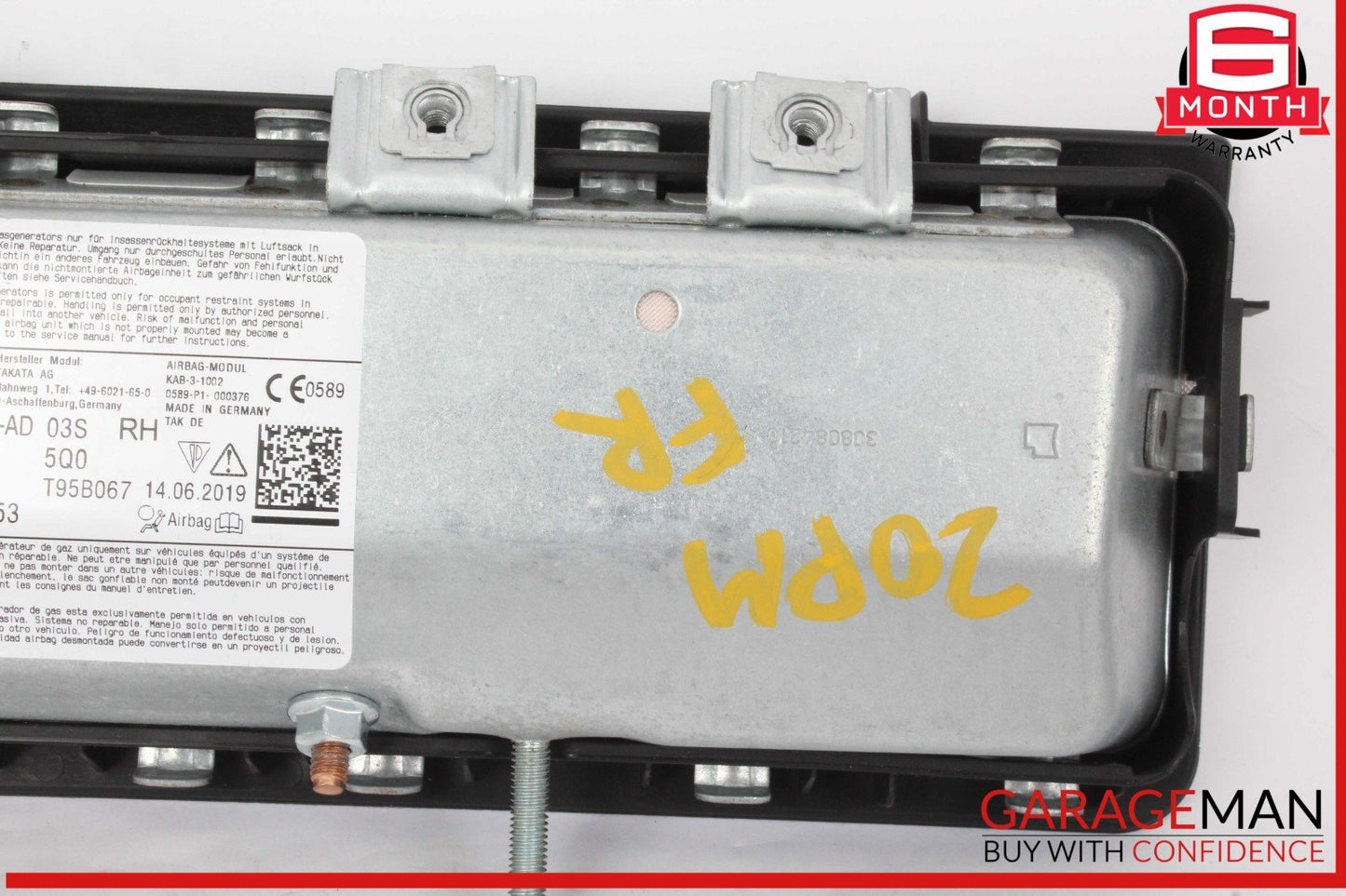 15-24 Porsche Macan 95B Front Right Side Dash Knee SRS Airbag Air Bag OEM