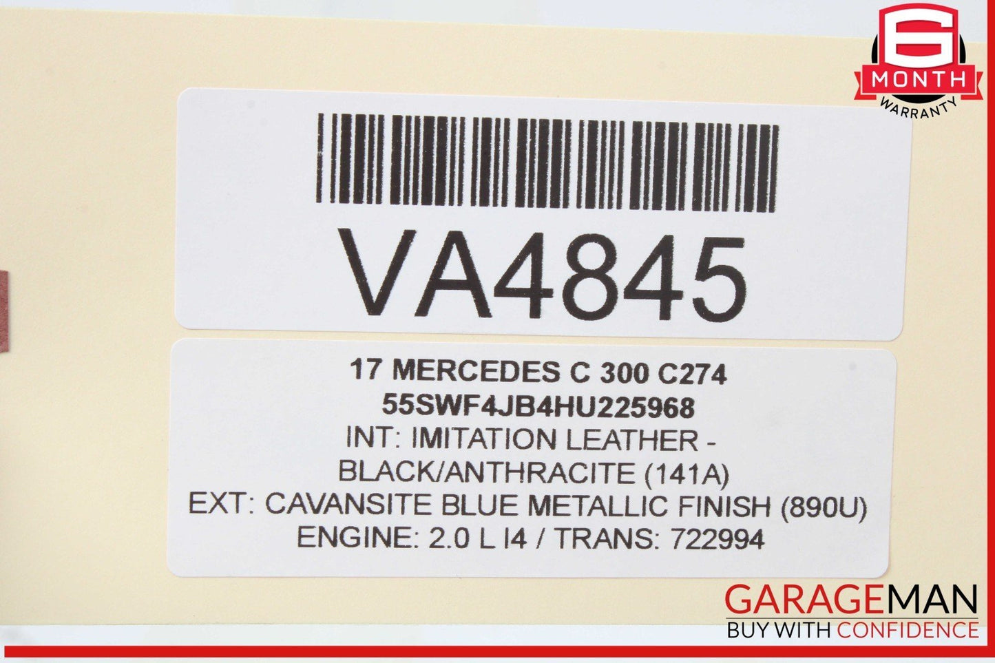 08-20 Mercedes W205 C300 Rear Left or Right Lower Suspension Control Arm OEM