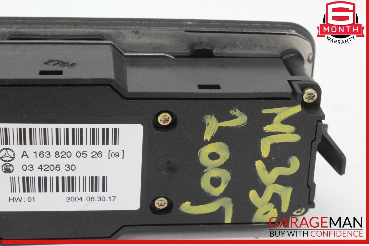 98-05 Mercedes W163 ML350 Rear Climate Power Window Control Switch OEM