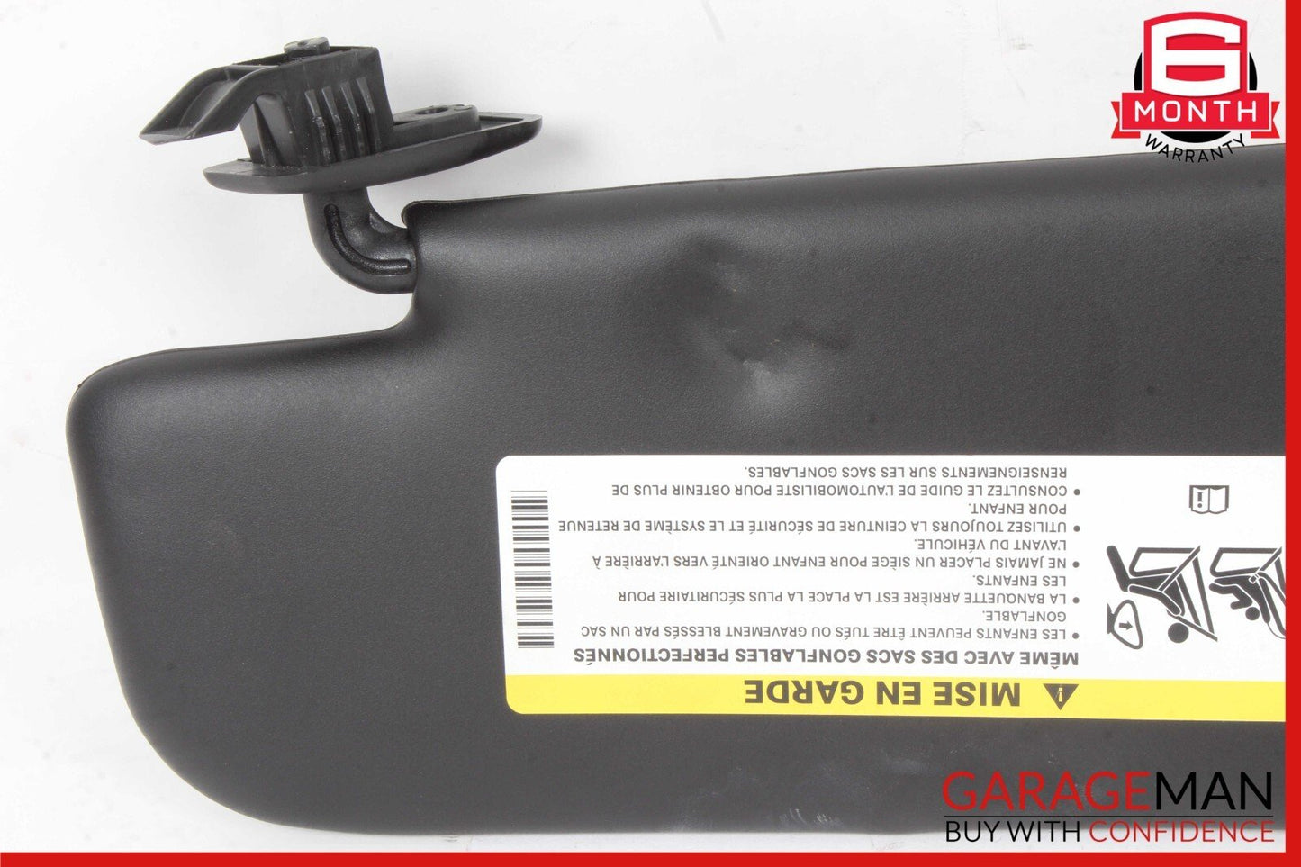 12-17 Fiat 500 Right Passenger Side Sun Visor Mirror Sunvisor Black OEM
